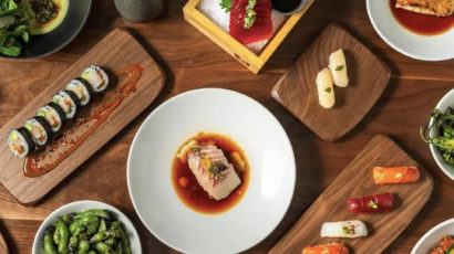 Sushi and sashimi platter served at Uchiko Miami restaurant
